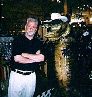 Fred with a friend: Ali Gator